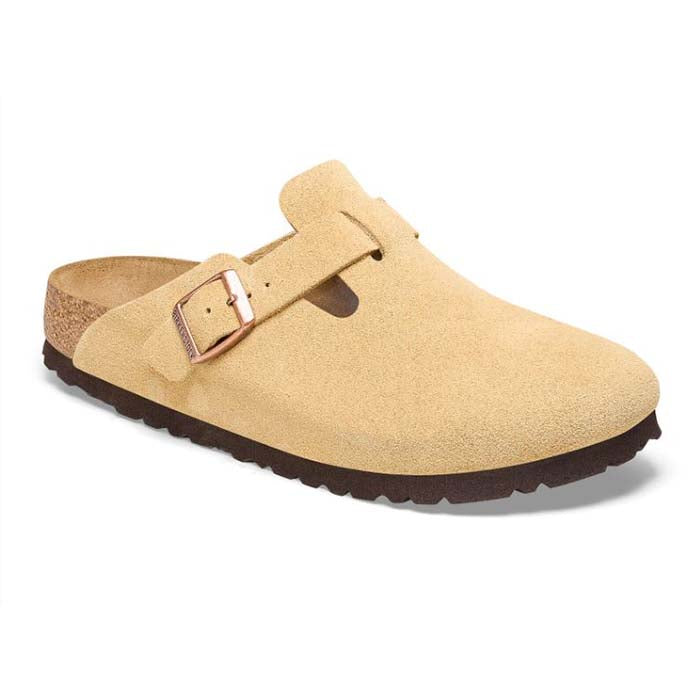 Womens Birkenstock Boston Narrow in Latte Cream – Lucky Shoes