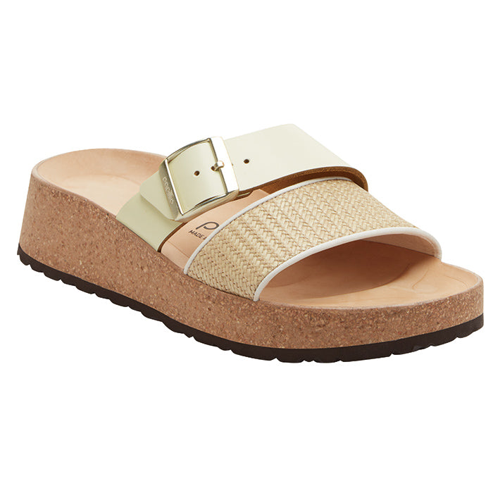Womens Birkenstock Almina Raffia Narrow in Natural/White – Lucky Shoes