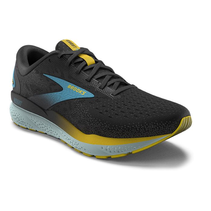 Mens Brooks Running Ghost 16 in Black/Forged Iron/Blue  display picture 3