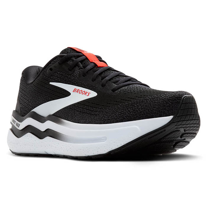 Mens Brooks Running Ghost Max 2 in Black/White/Fiery Red  display picture 3