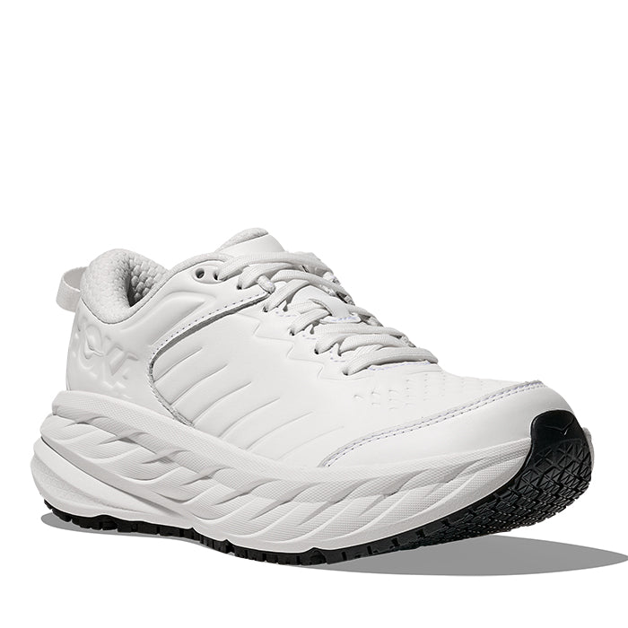 Womens Hoka Bondi SR (Slip Resistant) in Frost/Frost – Lucky Shoes