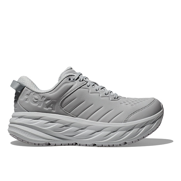 Womens Hoka Bondi SR (Slip Resistant) Wide in Harbor Mist/Lunar