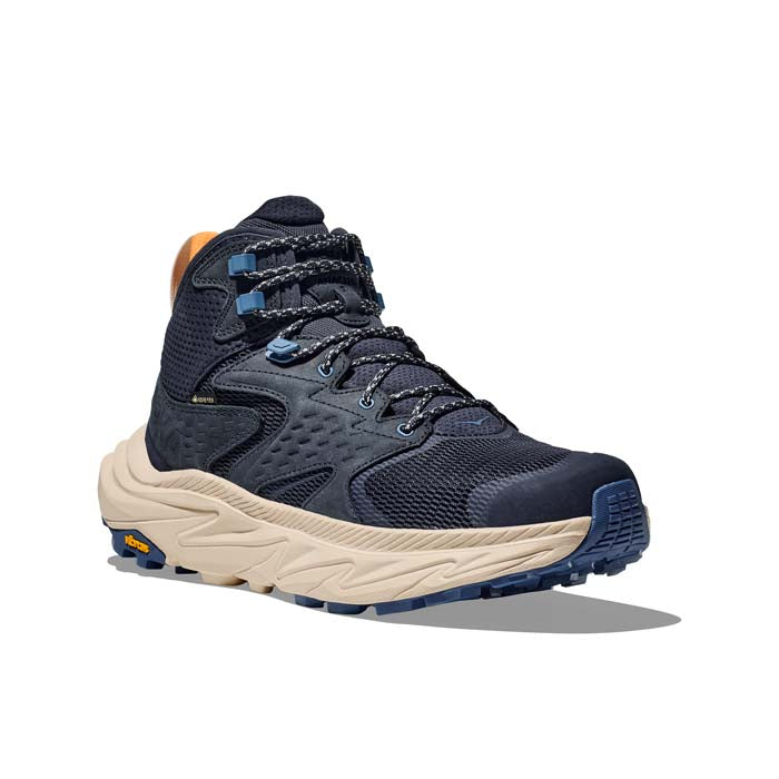 Mens Hoka Anacapa 2 Mid GTX in Varsity Navy/Oat Milk – Lucky  display picture 3