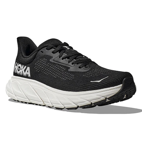 Mens Hoka Arahi 7 Wide in Black/White – Lucky Shoes display picture 1