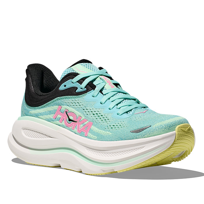 Womens Hoka Bondi 9 in Blue Spark/Mint Flourite – Lucky Shoes
