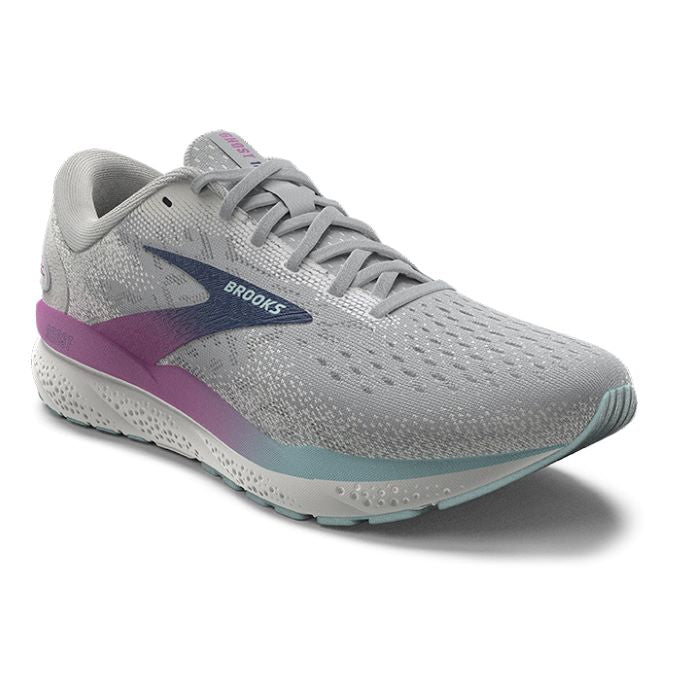 Womens Brooks Running Ghost 16 in White/Grey/Estate Blue – Lucky Shoes