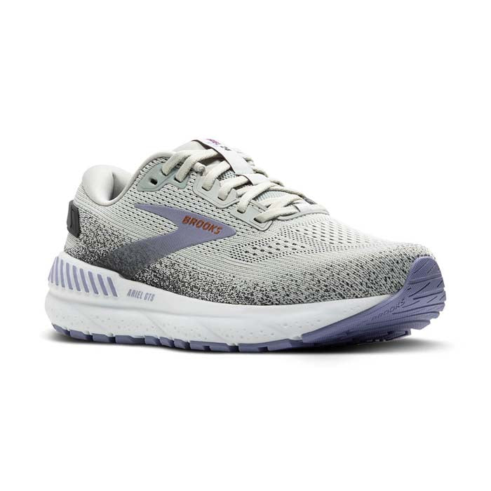 Womens Brooks Running Ariel GTS 24 in Mercury/Ebony/Sweet Lavender