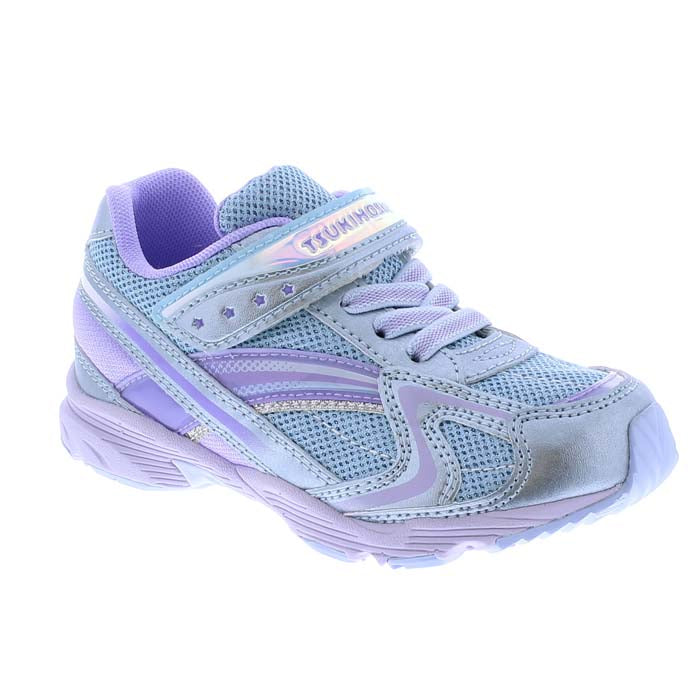 TSUKIHOSHI Girls' Kaz Sneaker - Machine Washable, Lightweight With Hook & Loop Closure, Green Tea Insole