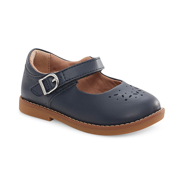 childrens navy blue dress shoes Little Girl Stride Rite SR Mara in Navy – Lucky Shoes