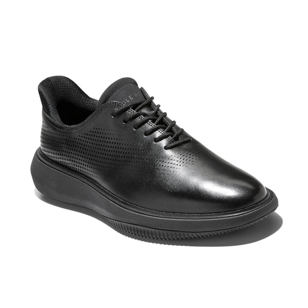 Mens Cole Haan Grand Phaze Laser Quick-On™ Oxfords in Black/Black – Lucky Shoes