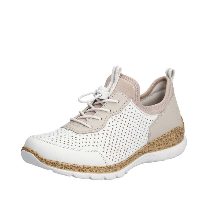 Womens Rieker Nikita 86 in Weiss/Perle/Rose Silver – Lucky Shoes