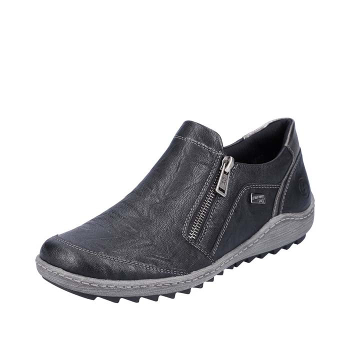 Womens Remonte Liv 28 in Schwarz/Schwarz/Altsilber – Lucky Shoes