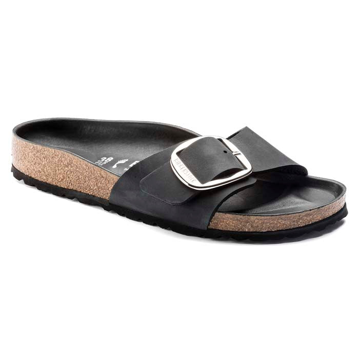 Womens Birkenstock Madrid Big Buckle in Black – Lucky Shoes