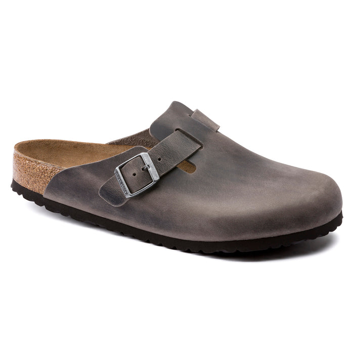 Birkenstock-Boston Soft Narrow-Iron – Lucky Shoes