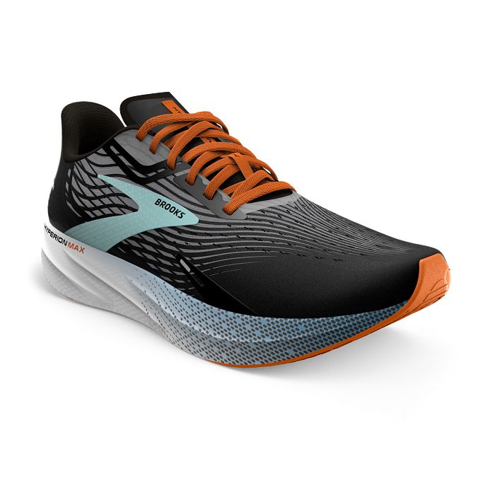 Mens Brooks Running Hyperion Max in Black/Grey/Orange Clown Fish – Lucky  Shoes