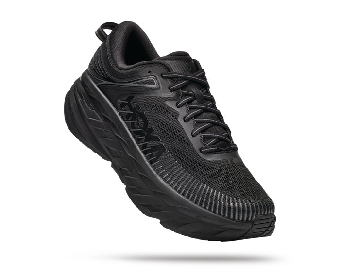 Mens Hoka Bondi 7 X-Wide in Black/Black – Lucky Shoes