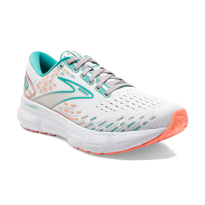 Women s Brooks Running Glycerin 20 in Oyster Latigo Bay Coral