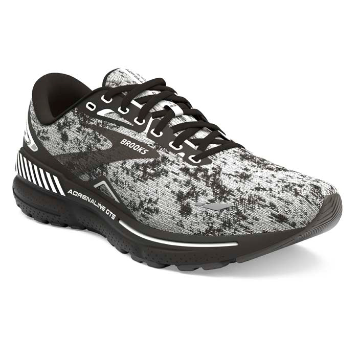 Womens Brooks Running Adrenaline GTS 23 in White Grey Black Lucky Shoes