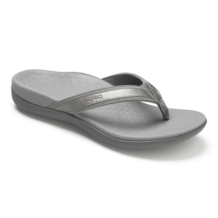 Vionic Tide Aloe Women's Leather Toe-Post Sandals – Champagne Flip Flops, US Sizes 6-11 (New In Box)