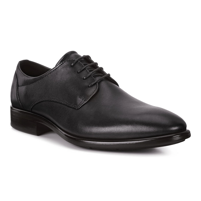 Plain black store dress shoes