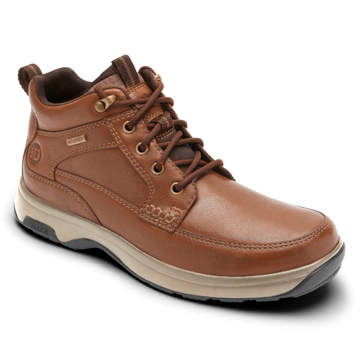 Dunham Mens Waterproof Leather Chukka Boots Tan Brown Moc Toe CJ0854 Size 9 D Mens Dunham Byrne Mudguard Waterproof Chukka Boots Tan  main image 3