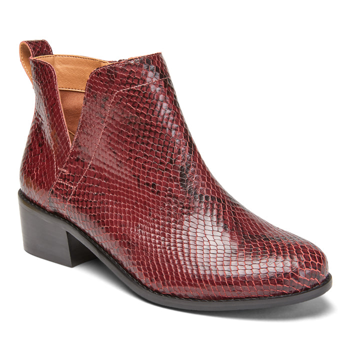 Womens wine sale ankle boots