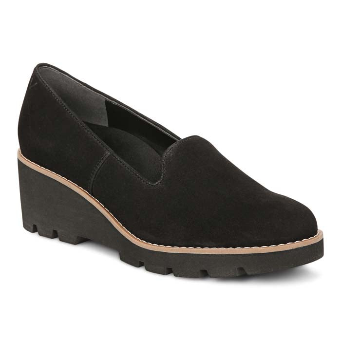 Womens Vionic Willa Wedge in Black Lucky Shoes Womens Vionic Willa Wedge in Black Lucky Shoes