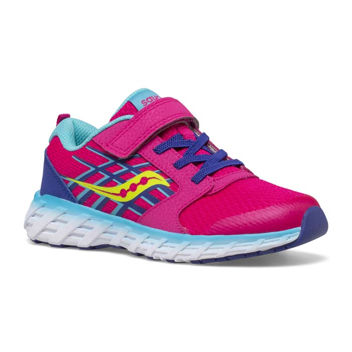 Big Girl Saucony Wind A/C 2.0 in Pink/Blue/Green – Lucky Shoes