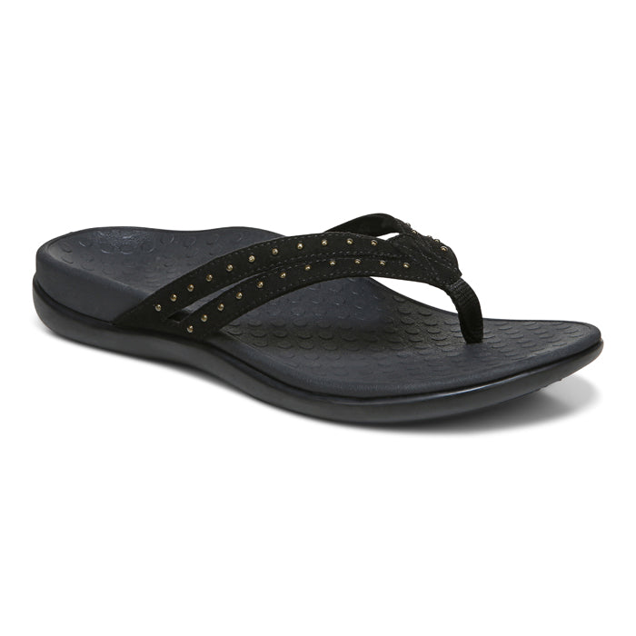 Vionic Tasha Toe Post Sandal Black Lucky Shoes