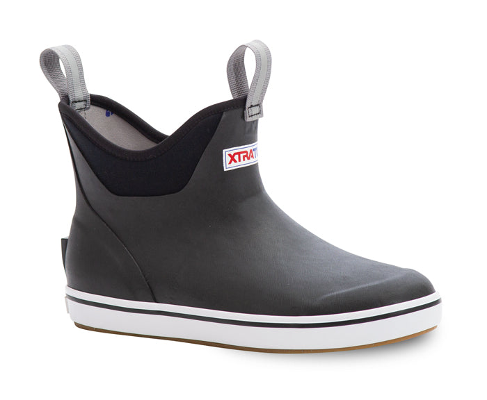 Women s Xtratuf 6 Inch Ankle Deck Boot in Black Lucky Shoes