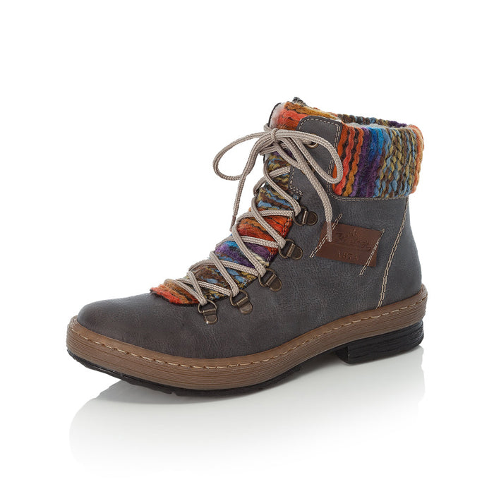 koppeling tobben Prematuur Womens Rieker Felicitas Ankle Boot in Basalt/Nuss – Lucky Shoes