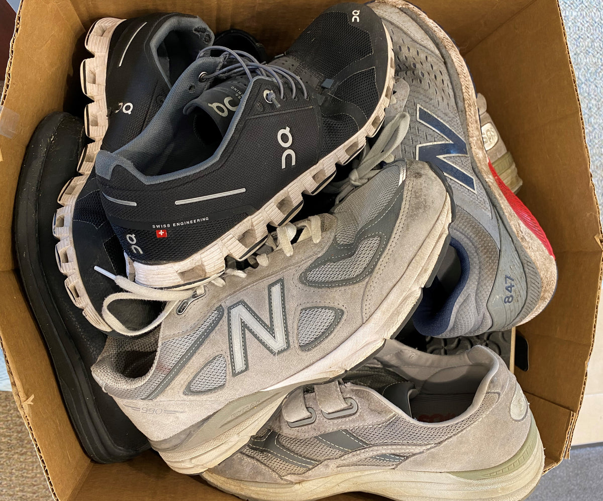 A box of running shoes | Lucky Shoes