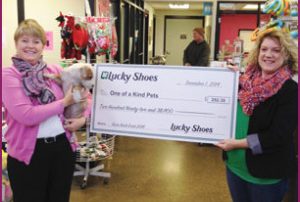 Lucky Shoes donates to One of a Kind Pets!