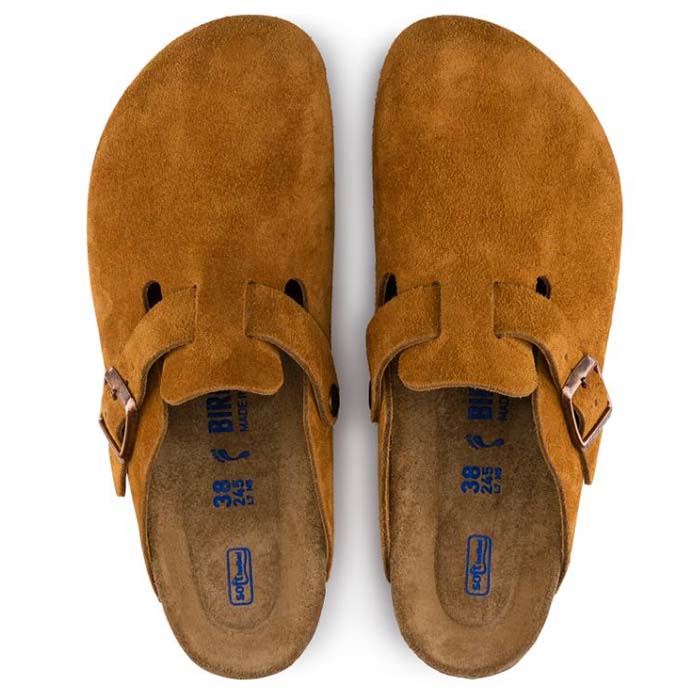 Womens Birkenstock Boston Soft Footbed Narrow in Mink