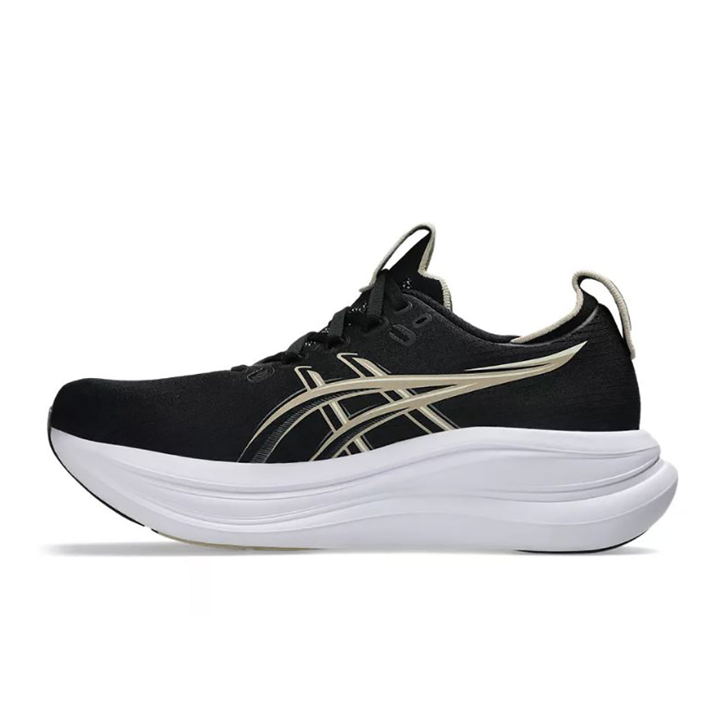 Mens Asics Gel-Nimbus 28 Wide in Black/Feather Grey