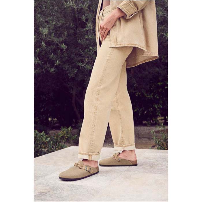 Womens Birkenstock Boston Braid Narrow in Taupe – Lucky Shoes