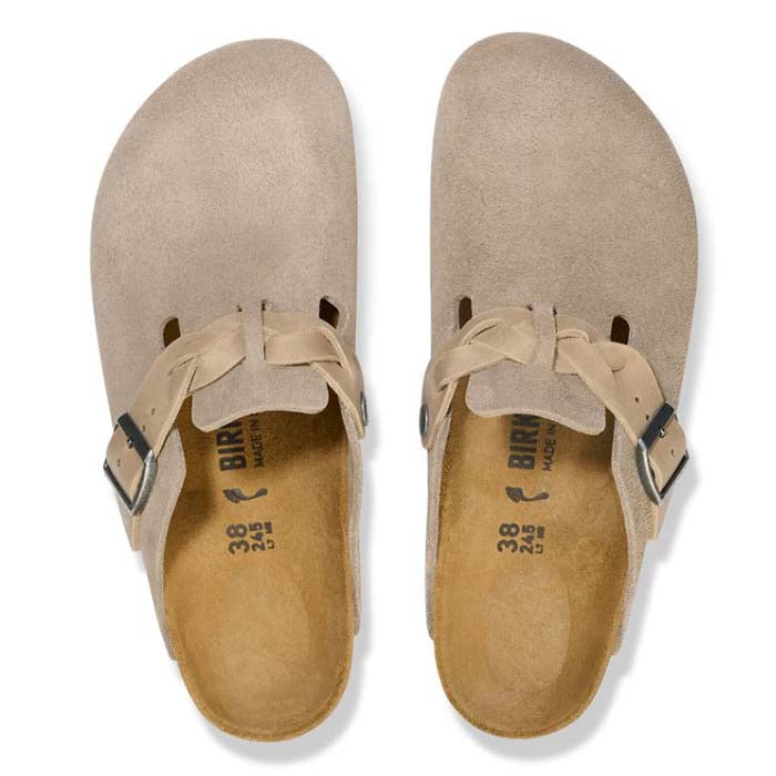 WOMENS BRAND NEW BOSTON BIRKENSTOCKS IN TAUPE 2024 SIZE 38