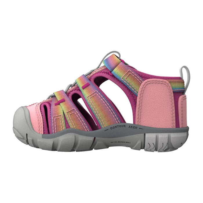 Infant Girl Keen Seacamp II in Rainbow/ Festival Fushia – Lucky Shoes