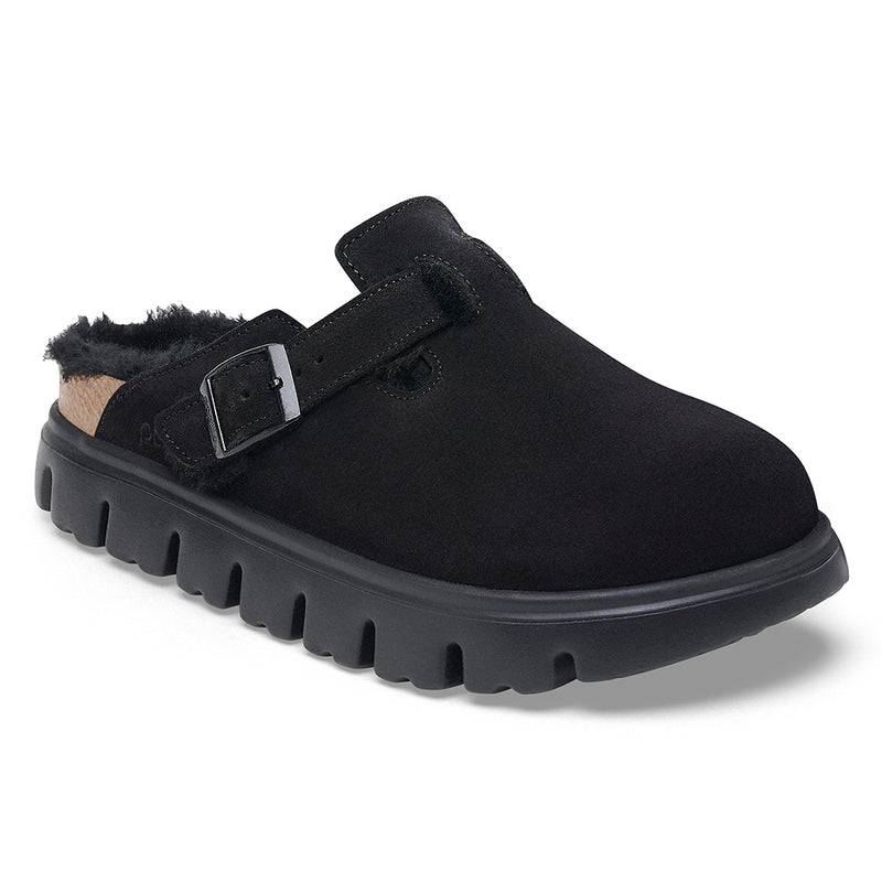 Birkenstock Boston Chunky Shearling Narrow Black