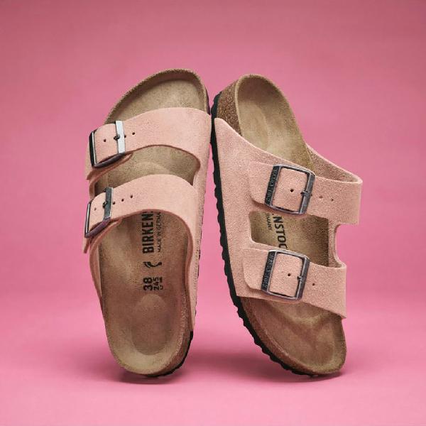 Birkenstock Arizona Suede Narrow Pink Clay