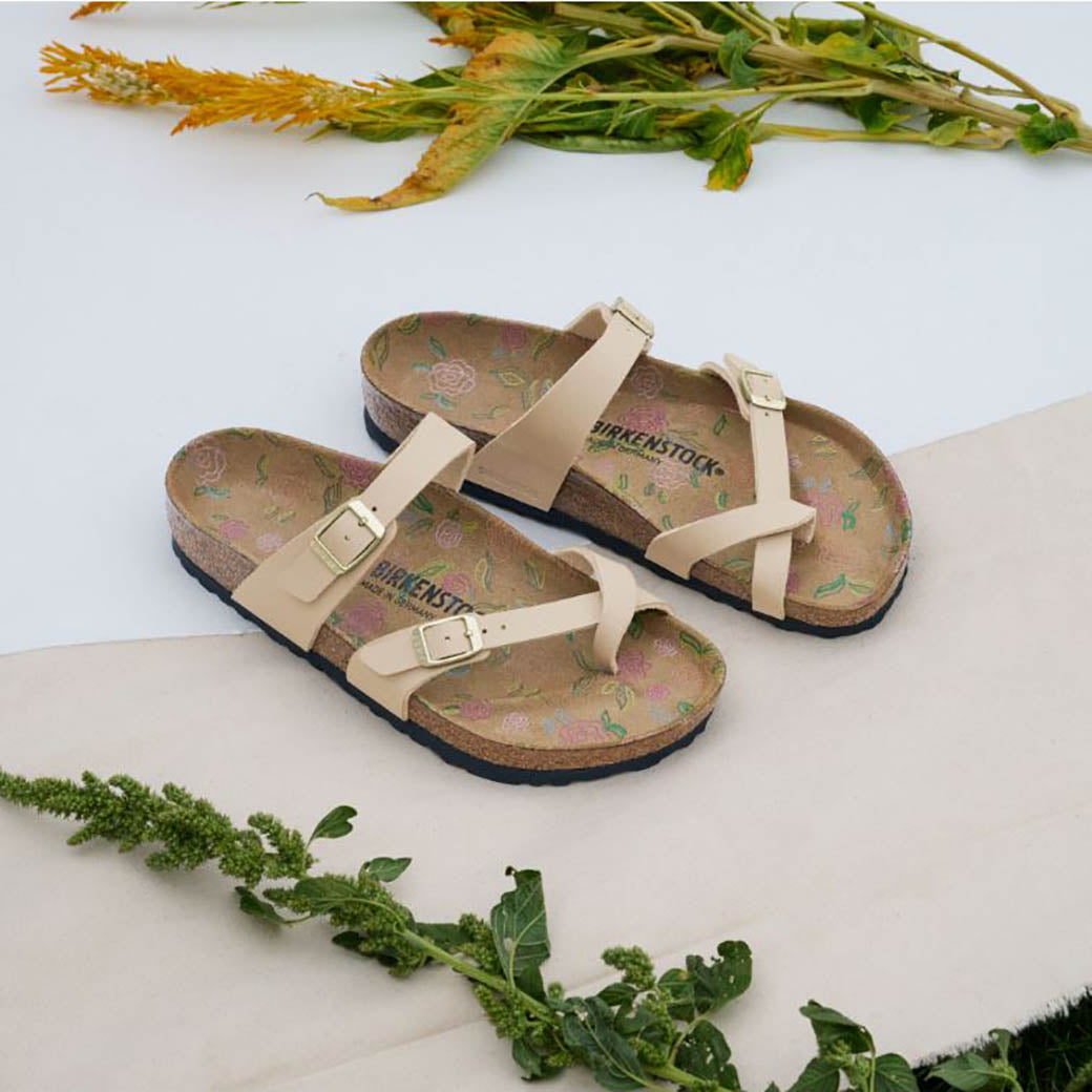 Birkenstock Mayari Birko-flor Flowers Sandcastle