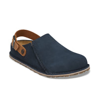 Birkenstock Lutry Suede Narrow Navy/Cognac