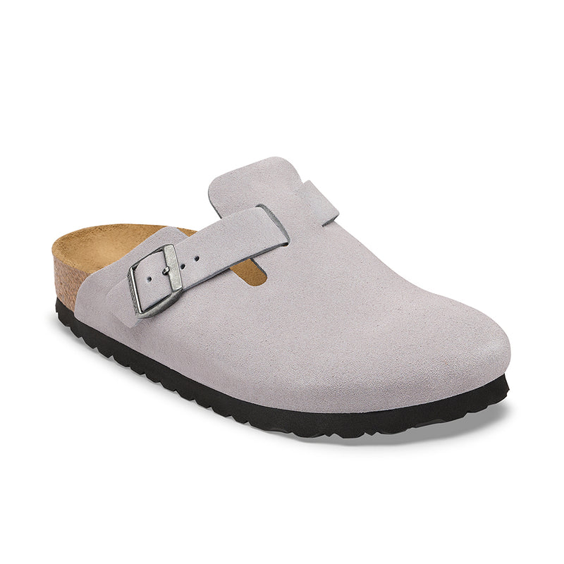 Birkenstock Boston Suede Narrow Lavender Sky