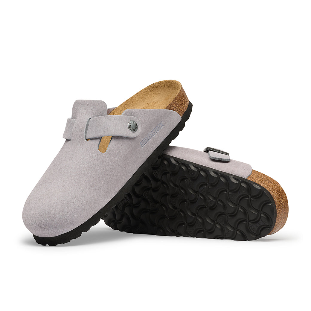 Birkenstock Boston Suede Narrow Lavender Sky