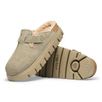 Birkenstock Boston Chunky Shearling Narrow Taupe/Sandcastle