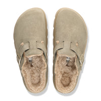 Birkenstock Boston Chunky Shearling Narrow Taupe/Sandcastle