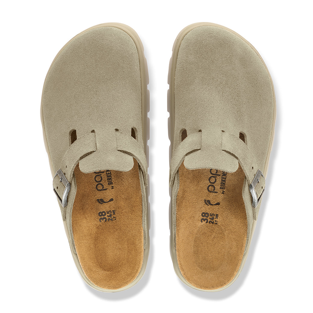 Birkenstock Boston Chunky Suede Narrow Taupe