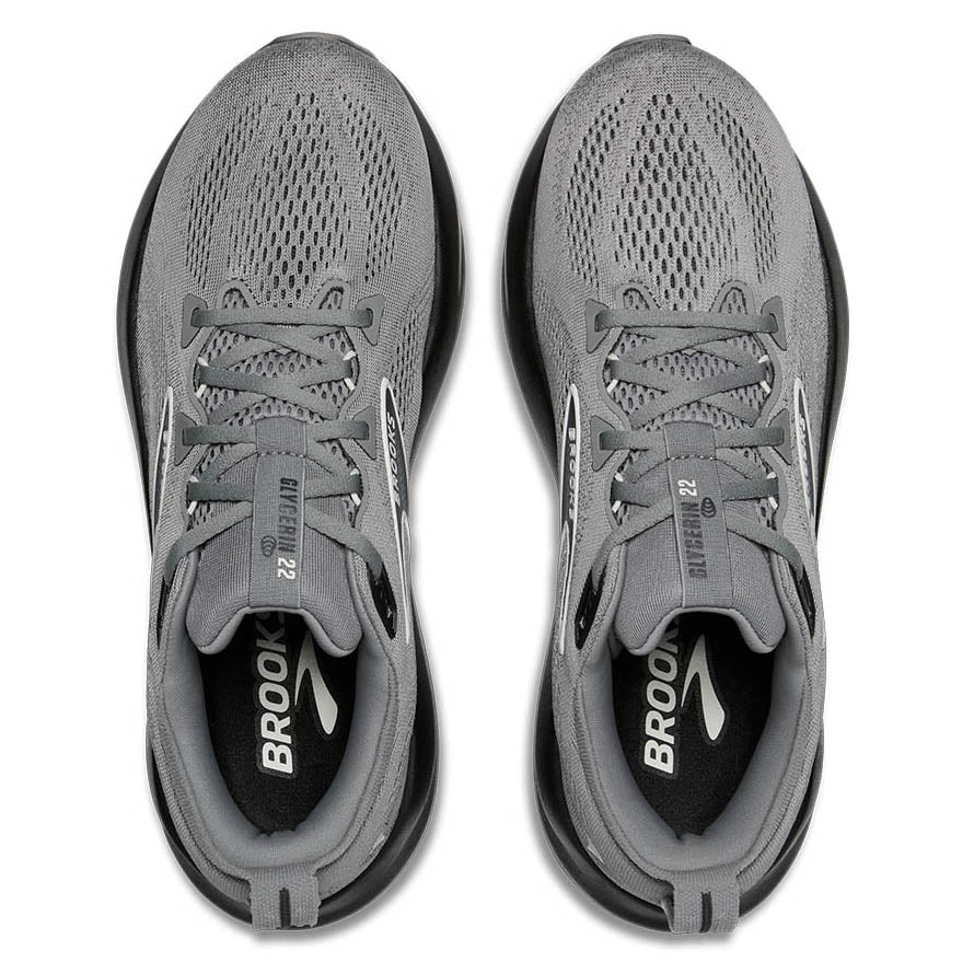 Mens Brooks Running Glycerin 22 in Primer Gray/Ebony/Bluewash