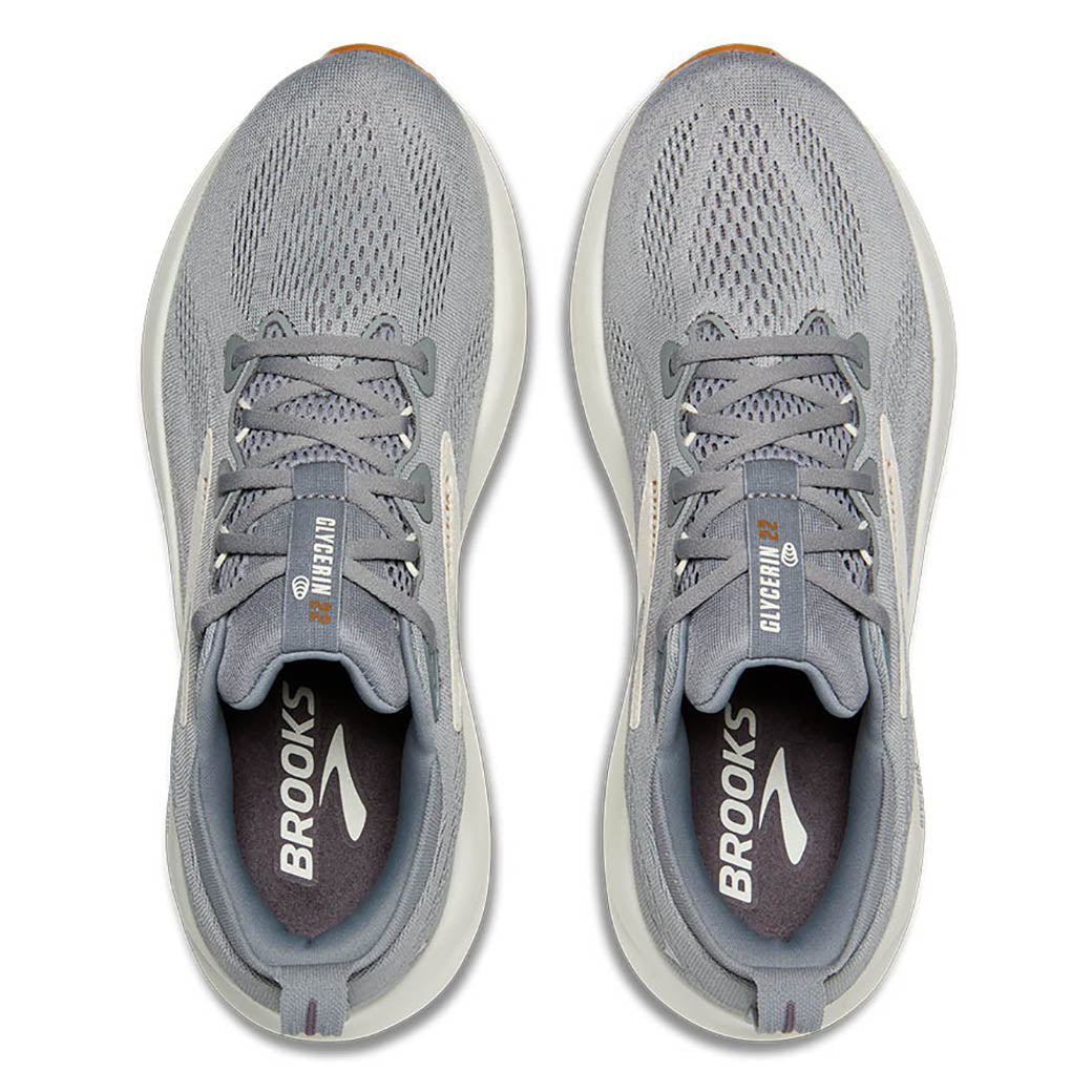 Mens Brooks Running Glycerin 22 in Gray/Honey Ginger – Lucky Shoes