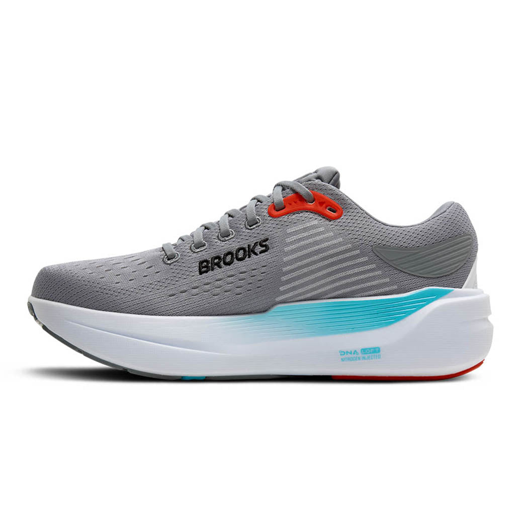 Mens Brooks Running Ghost Max 3 in Primer Grey/Antarctica/Red